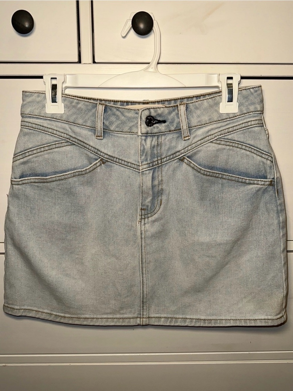 PacSun Light Blue Denim Mini Skirt